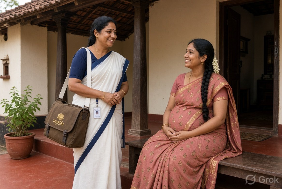 ASHA with a mother at home — South
